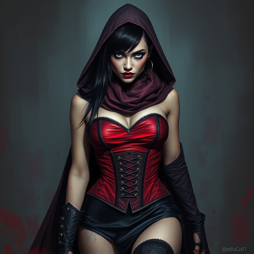 Romantic Vampire in Gothic Style