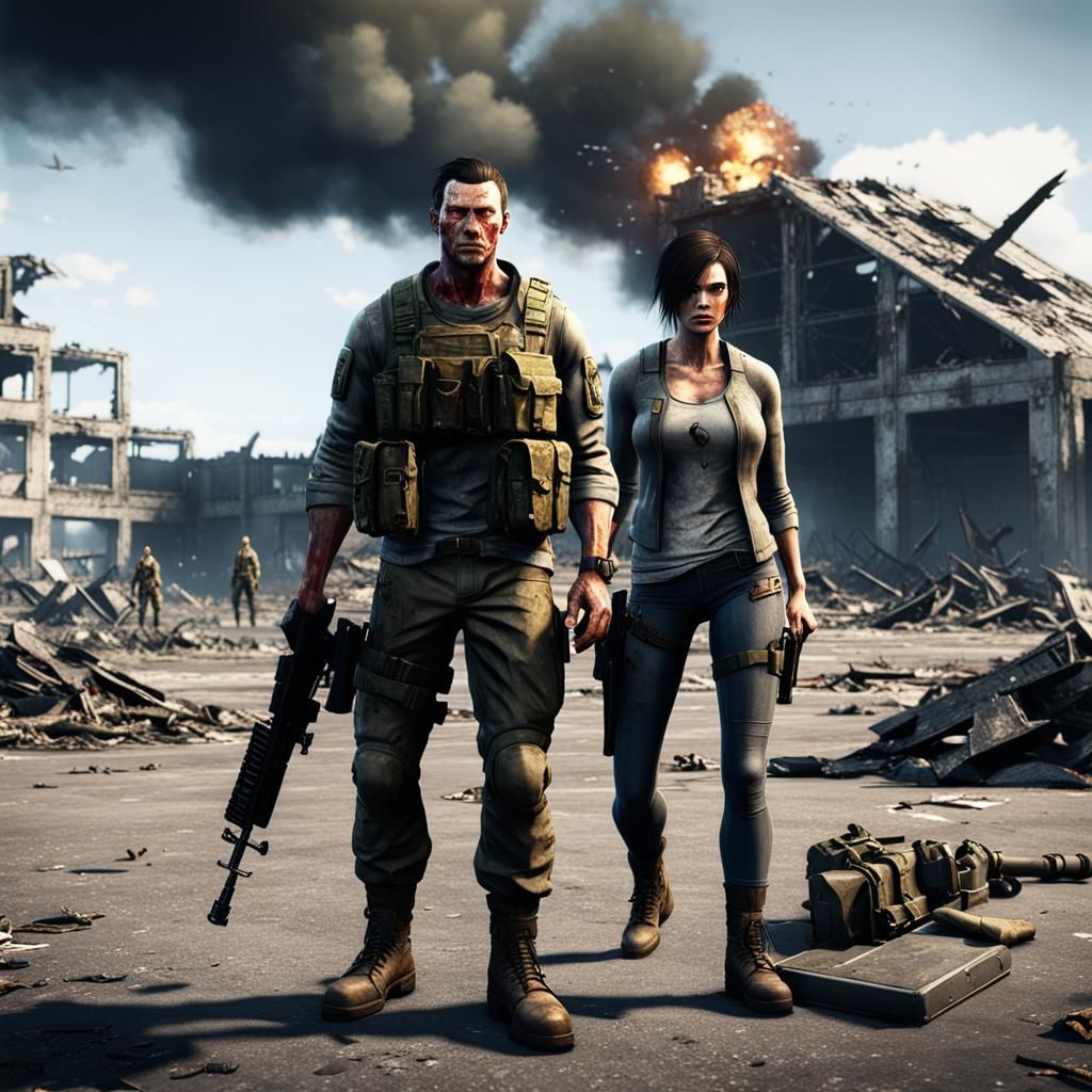 DayZ Survival: Military Couple Ready to Fight Zombies
