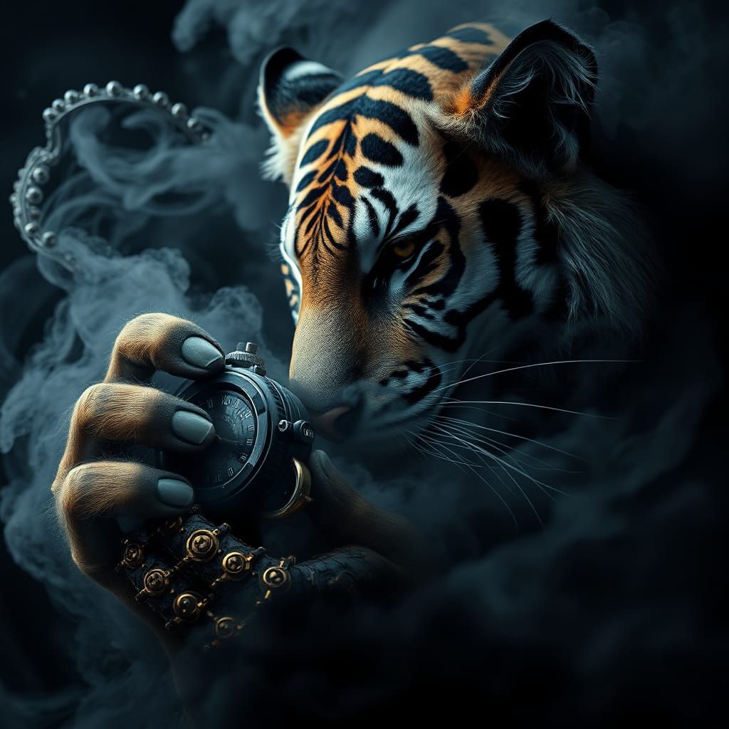 Fog Humanoid Portrait with Cursed Device