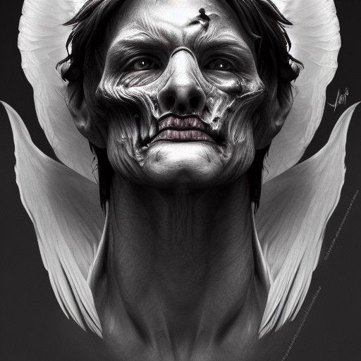 Hyperdetailed Angel of Death Portrait