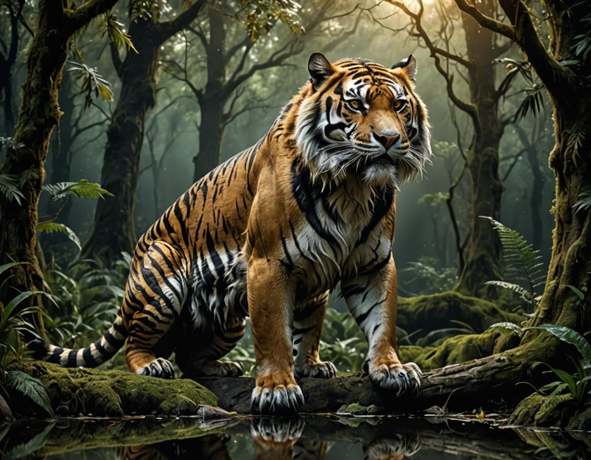 Eagle-Tiger Fusion: A Masterpiece of Animal Hybrid Photograp...