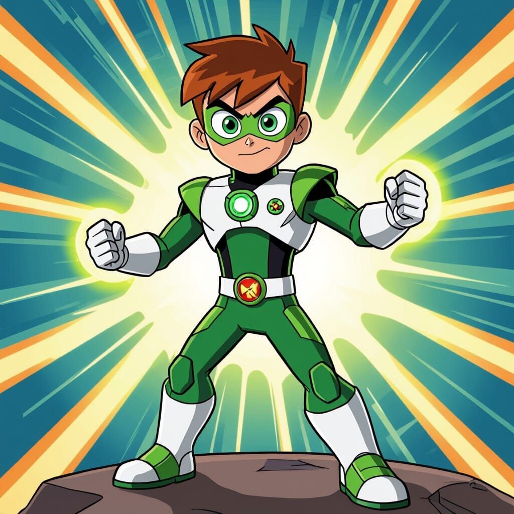 Ben 10 Heroic Cartoon in Genndy Tartakovsky Style