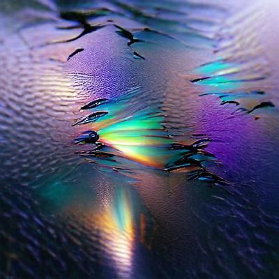 Abstract Iridescent Design Generated by AI