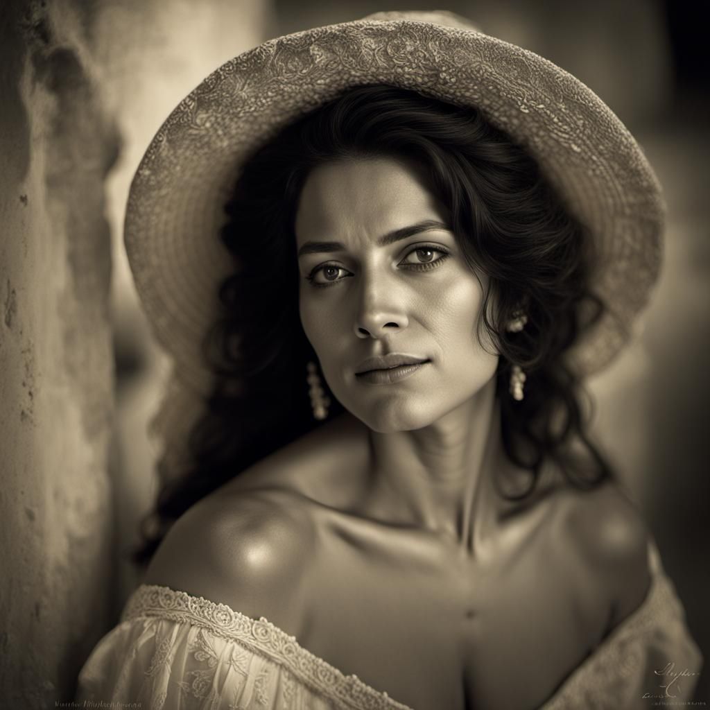 Filomena's Journey: A Retropunk Oil Painting