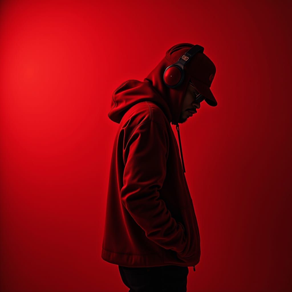 Hip-Hop Music in Warm Red Hues