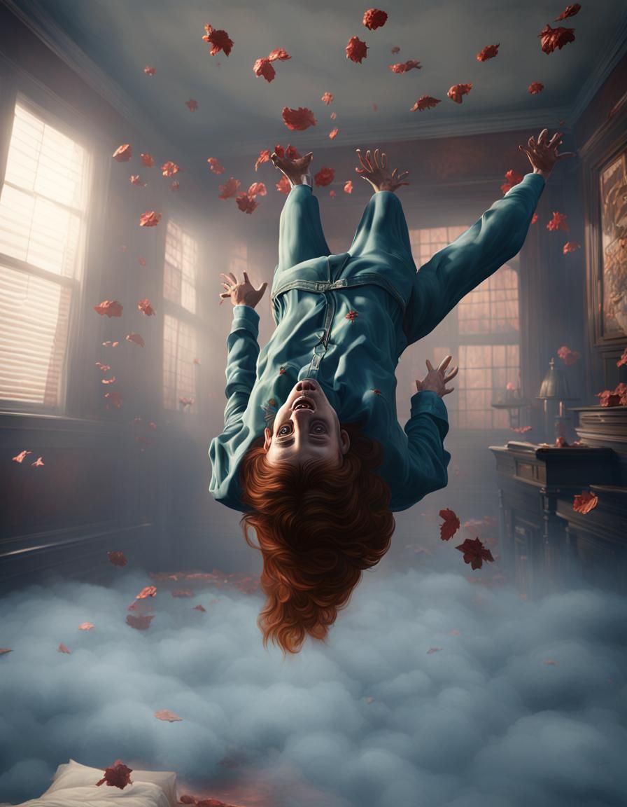 Regan from The Exorcist Levitating: Matte Painting