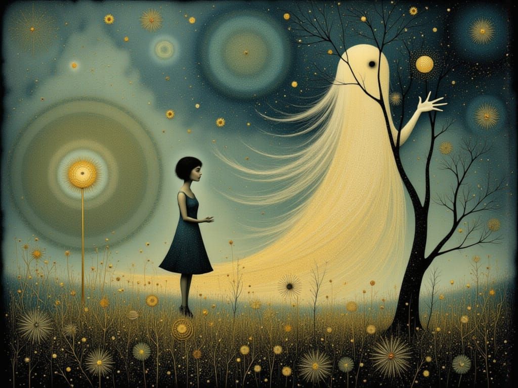 Ghost of Love in Shadow String Art