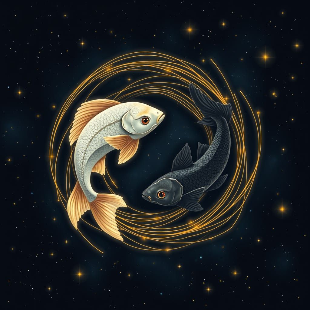 Harmonious Yin Yang Cosmic Dance