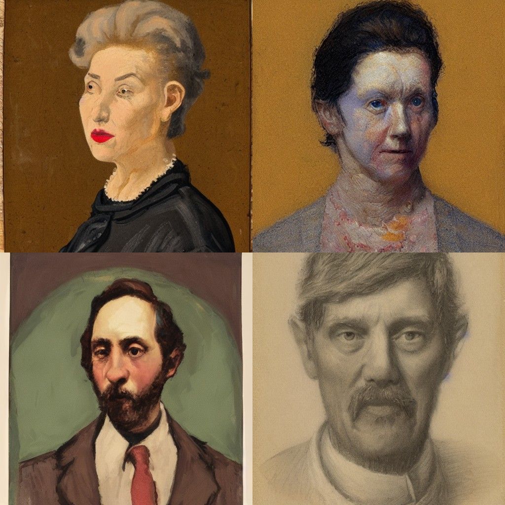 Abstract Portrait in Neoplasticism Style