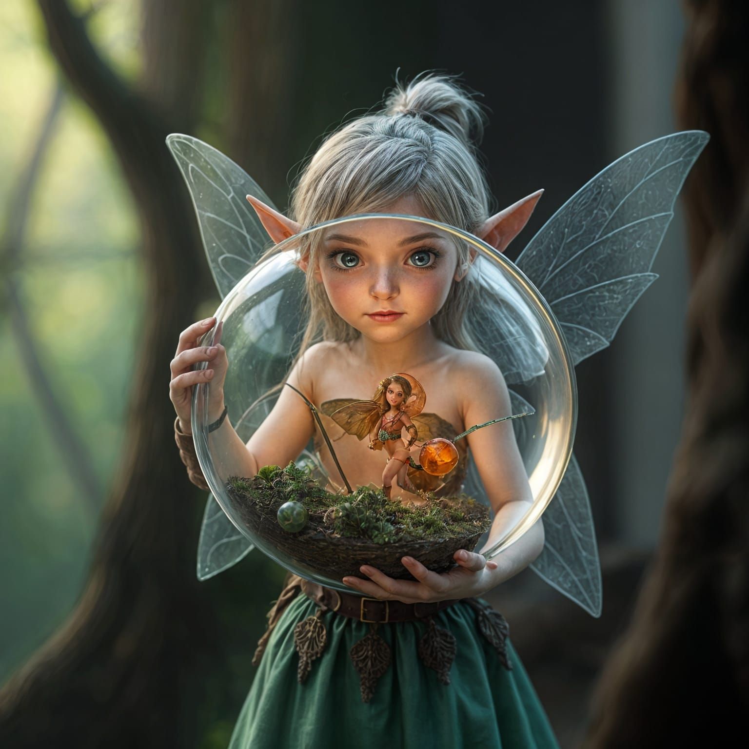 Mystical Elf Containing a Glass Vortex