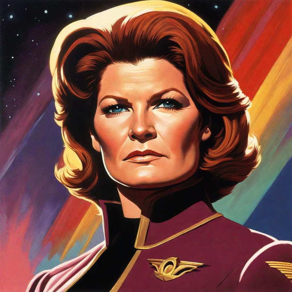 Captain Kathryn Janeway. Retro Trek