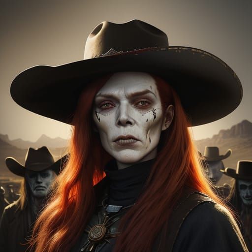 Cowgirl with Pistols: Western Concept Art in Oil Paint