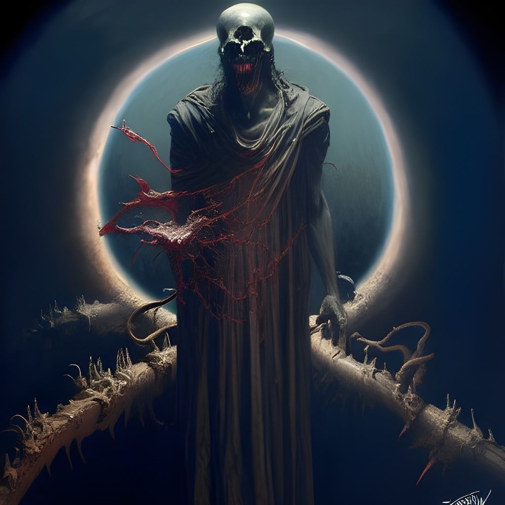 Sinister Vecna in Dark Fantasy Oil Painting