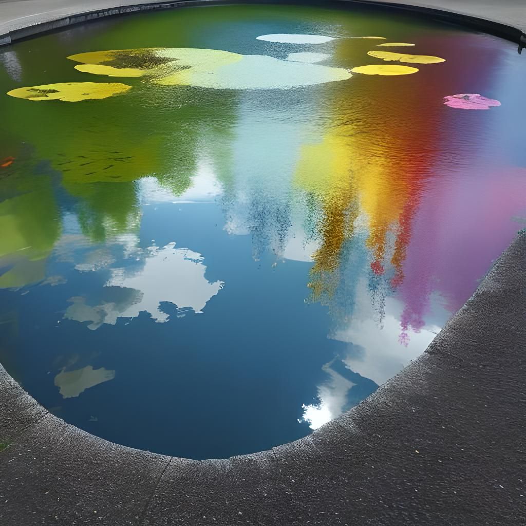 Rainbow Reflections in a Pond