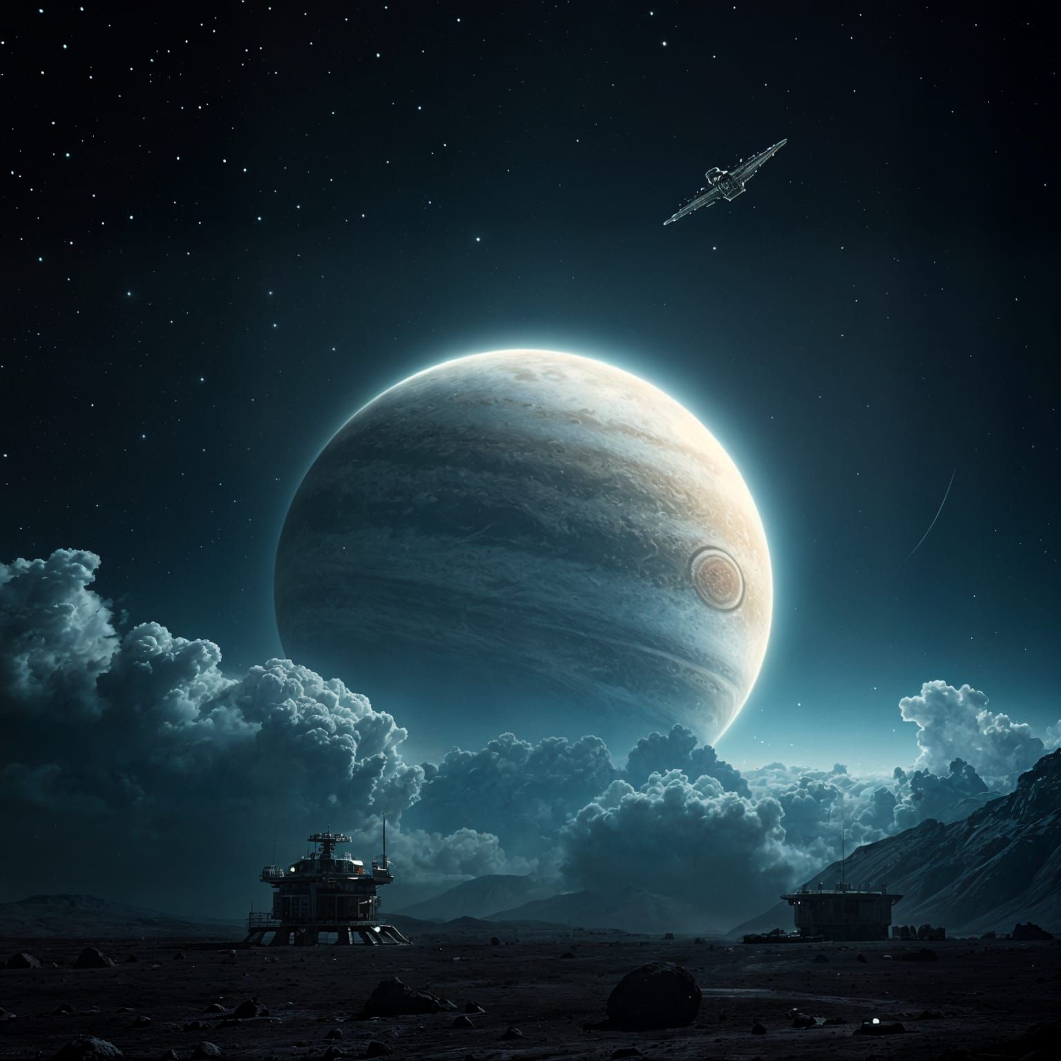 Jupiter's Ethereal Descent in Cinematic Glory