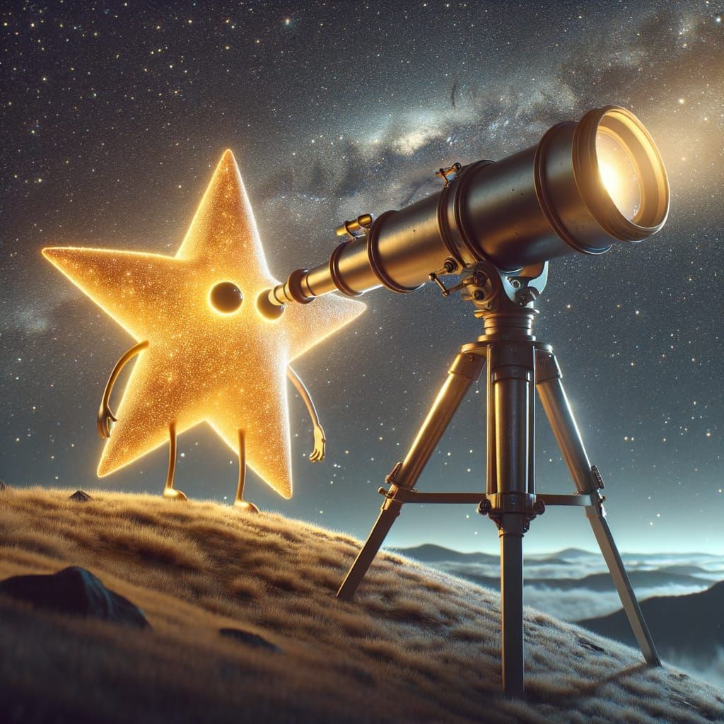 Cosmic Star gazes through a Telescopic Lens
