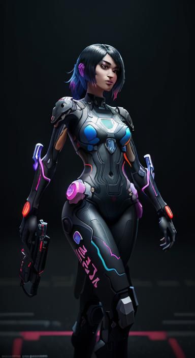 Nintendo Switch as Cyberpunk Girl: Anime Key Visual