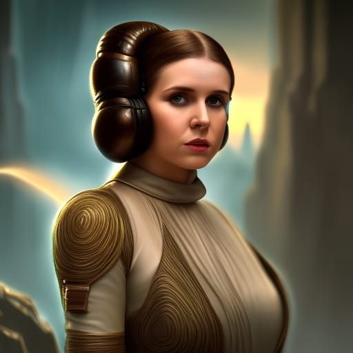 Detailed Matte Painting of Princess Leia