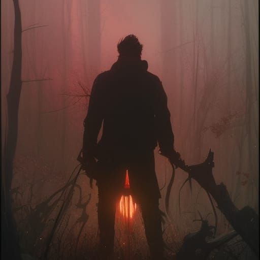 Dark Fantasy Art in Style of Alphonse Mucha