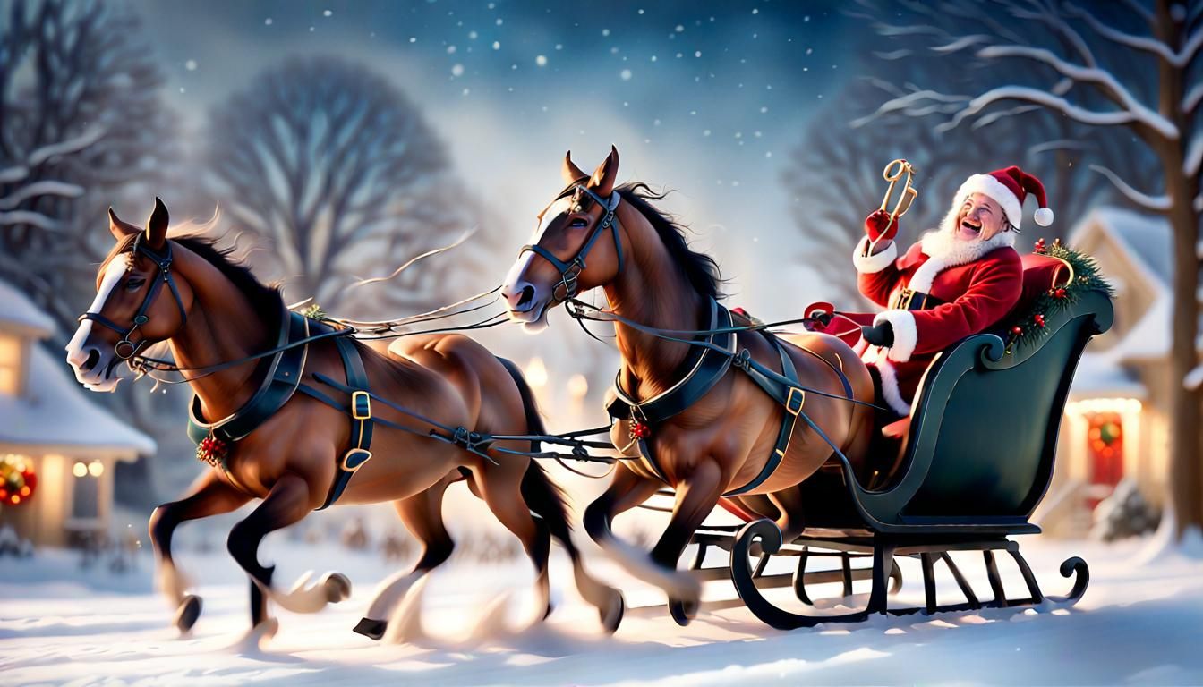 When it's a one-horse open sleigh
the second horse rides
