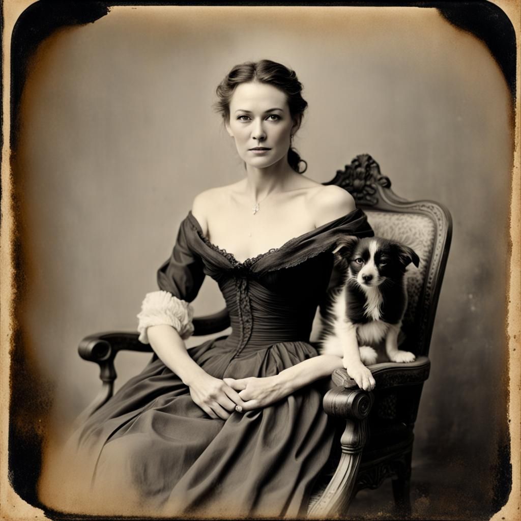 Diane Lane: 1910 Vignetted Tintype Portrait