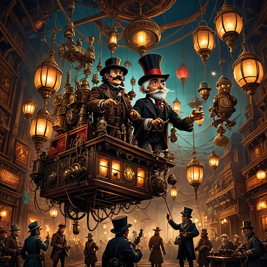 Historical Invention Puppets Controlled by Puppet Master