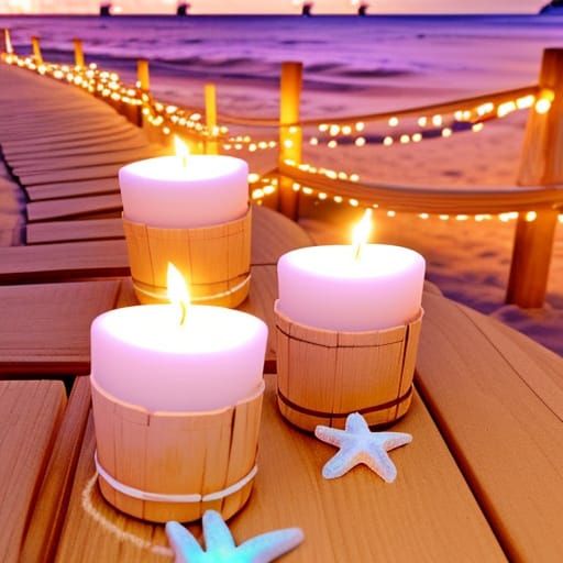 Sunset Luau with Candlelit Path