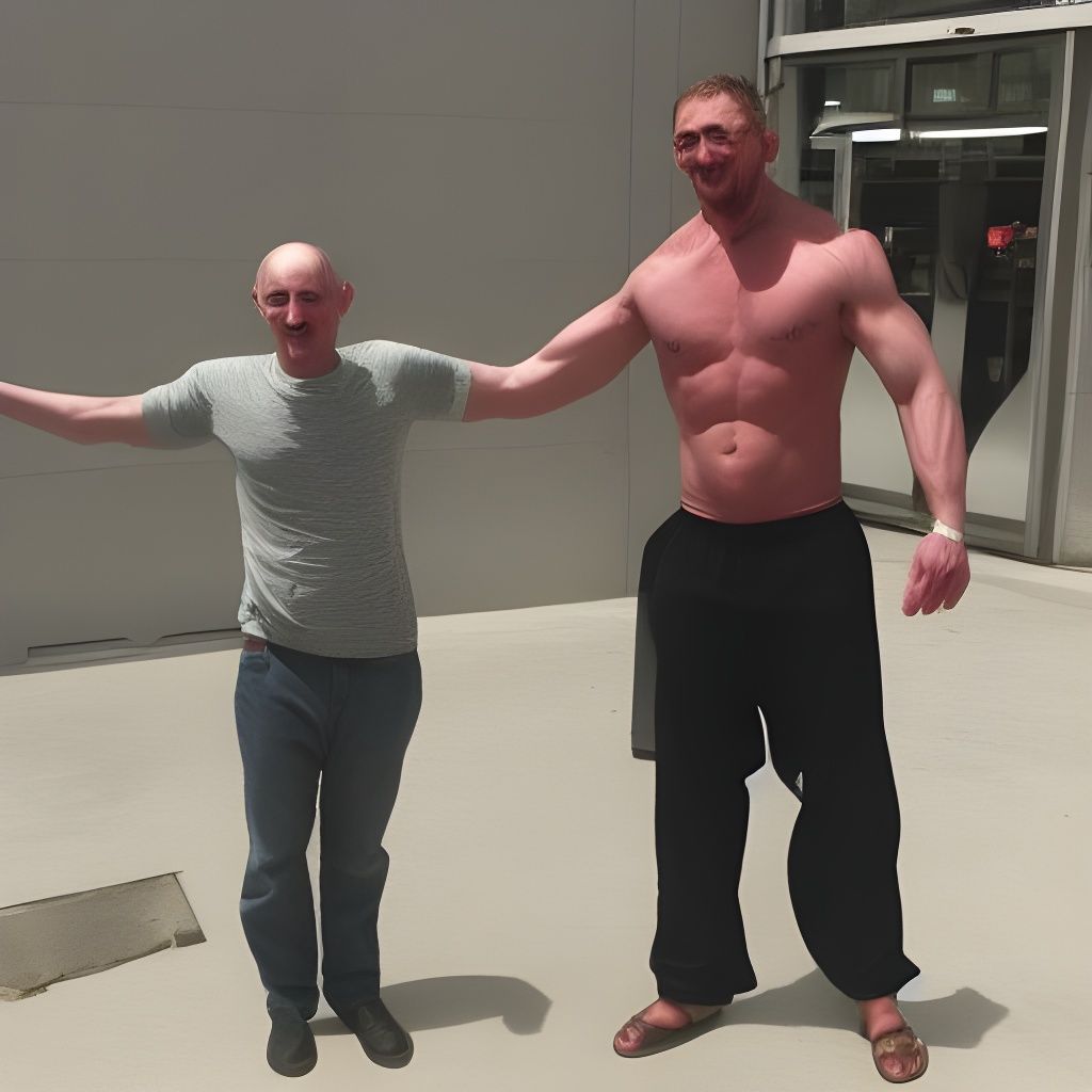 Surreal Man with Multiple Arms