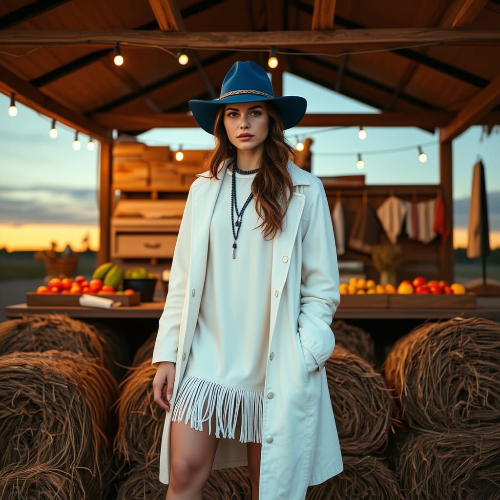 Vintage Vogue Cover: Autumn Farmstand Fashion