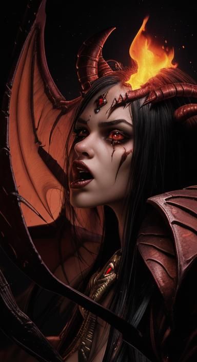 Purgatori: Egyptian Vampire Demoness in Hyperrealist Comic A...