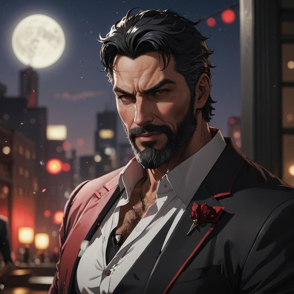 Anime Lucifer at High Class Party