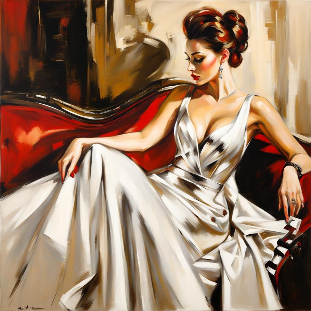 Nights in White Satin: Romantic Realism Painting