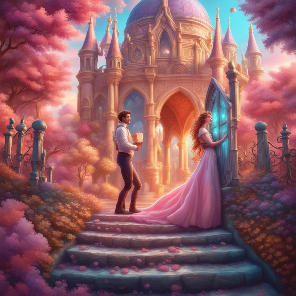 Kitsch Romance Book Cover in Pastel Colors