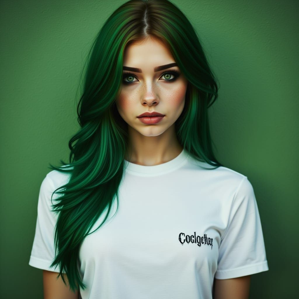 Woman in White T-Shirt, Early 2000s Style