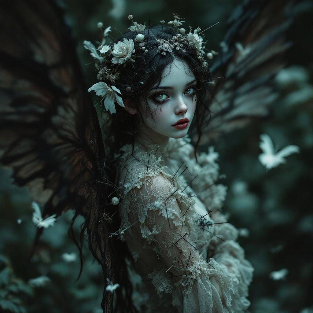 Voodoo Doll Fairy with Victorian Lace