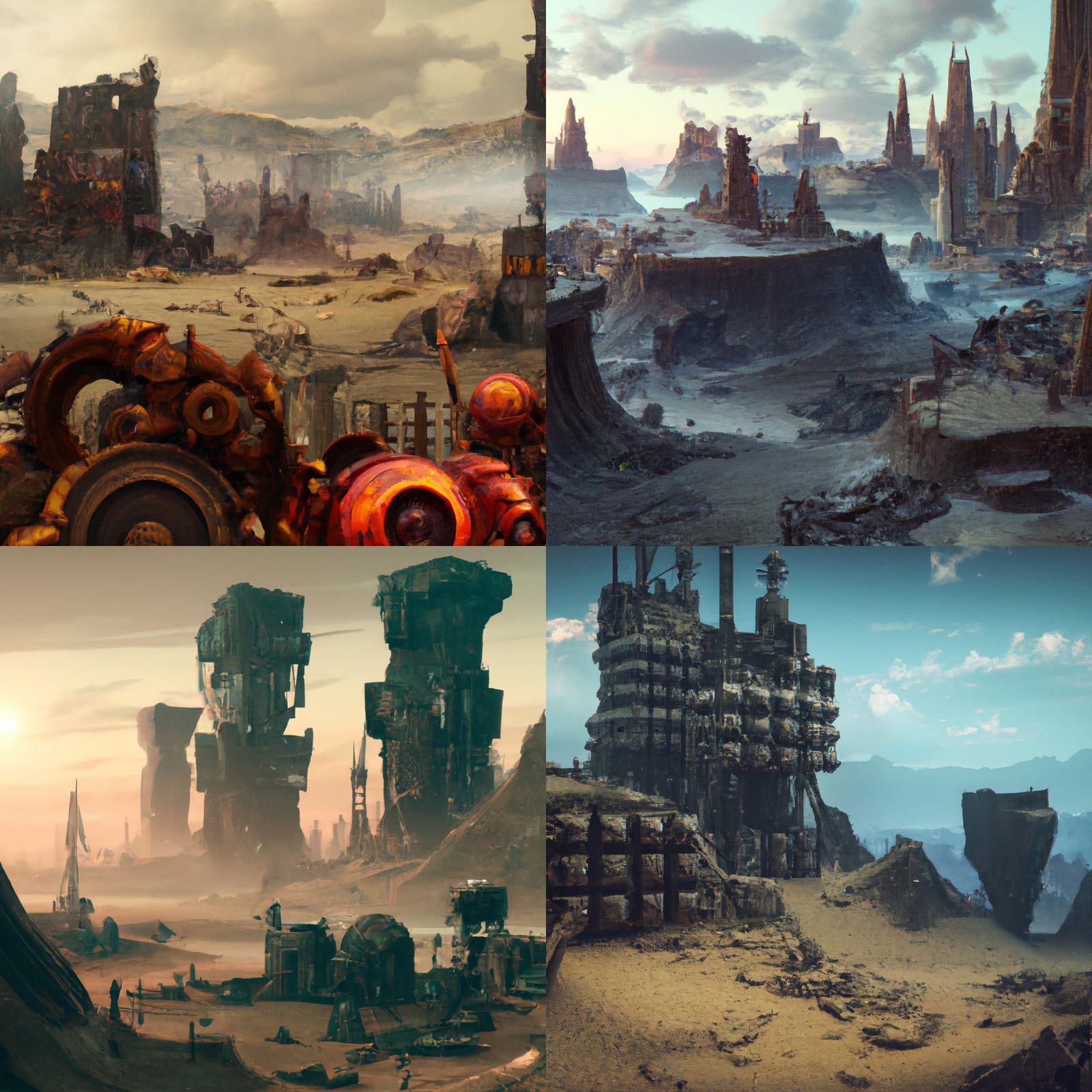 Fantastical Desolate Wasteland in Deep Color