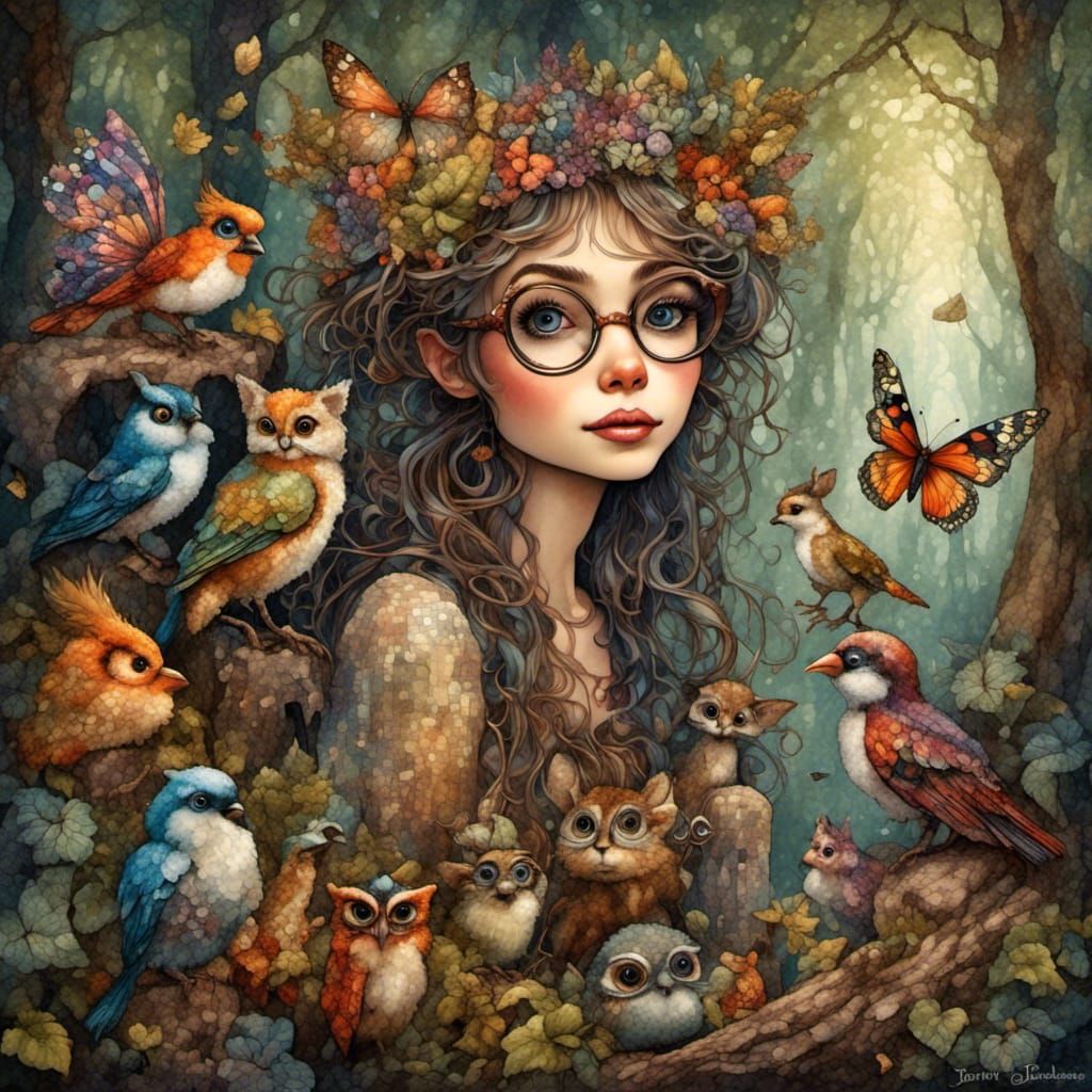 Magical Fairy in Forest with Dappled Lighting