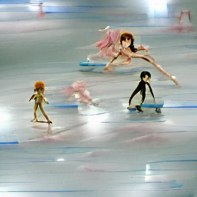 Anime Figure Skater in Motion