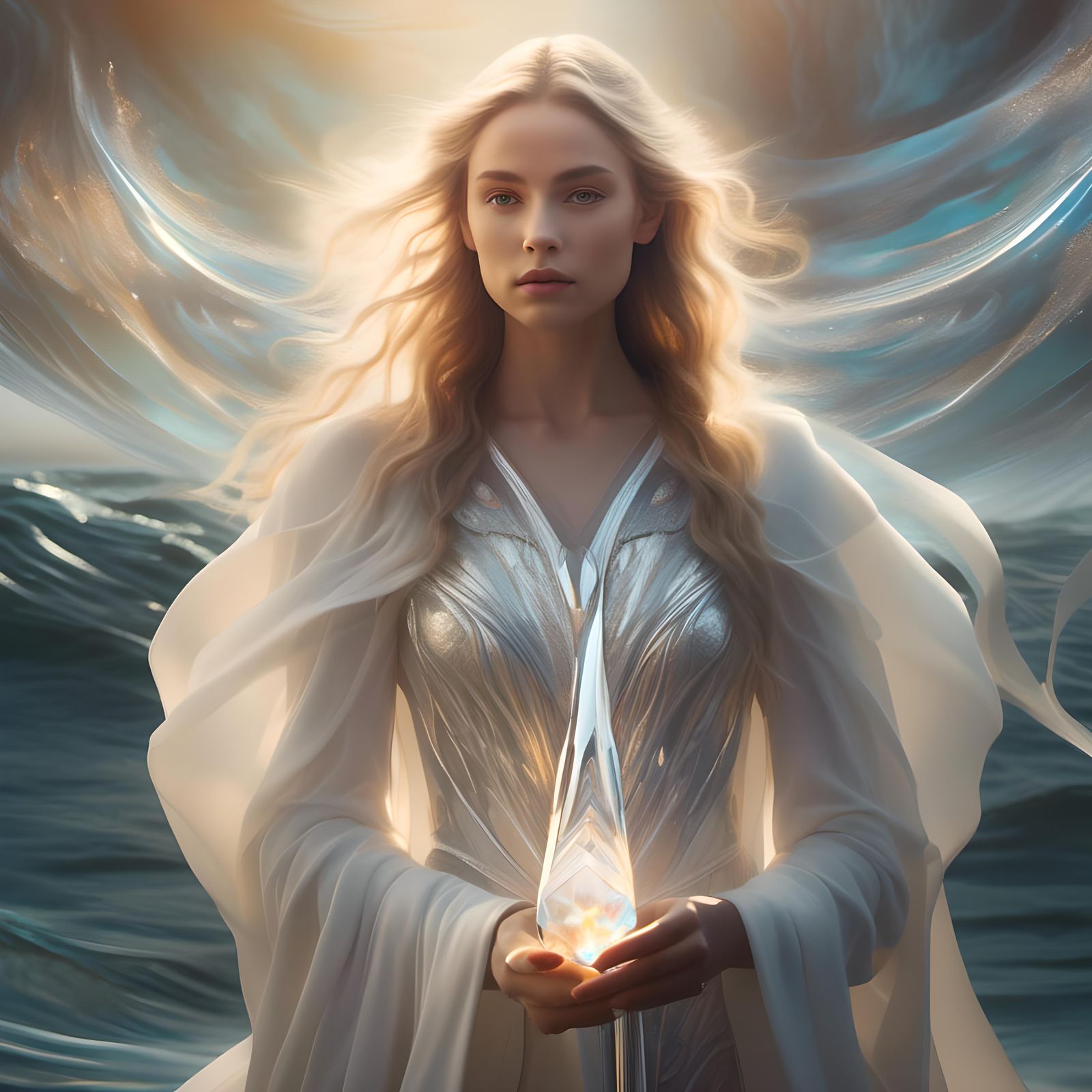 <lora:Angelic Luminance:1.0> Divine happy nurturing holy lon...