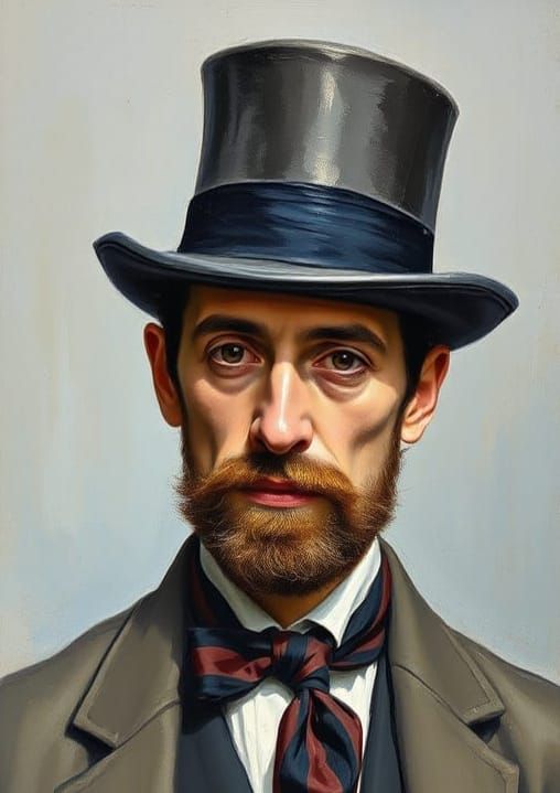 Contrasting Portraits in Expressionist and Realist Styles