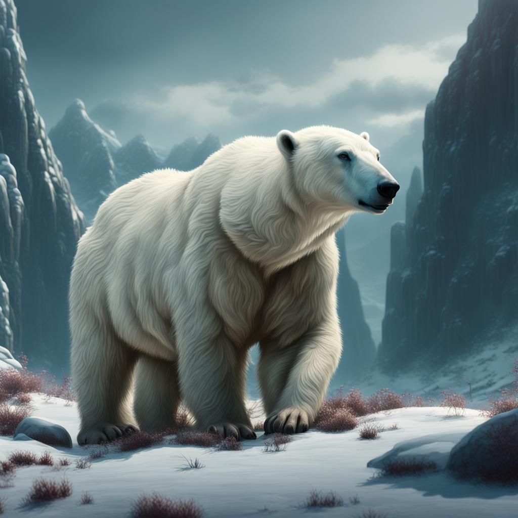Polar Bear and Sheep Fantasy Concept Art