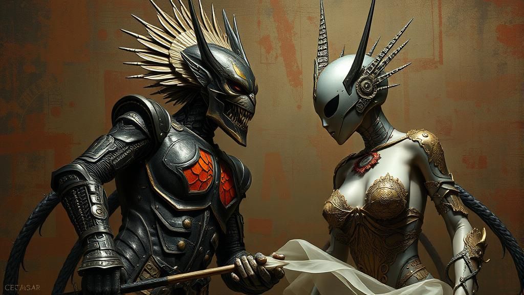 Ethereal Biomechanical Fusion Inspired by Sorayama