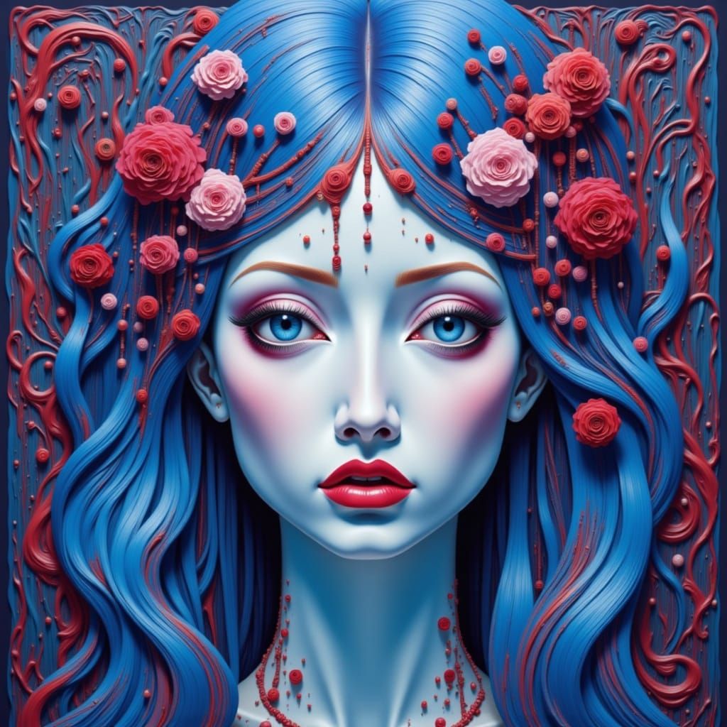 Gorgeous Fantasy Woman with Prismatic Reflections