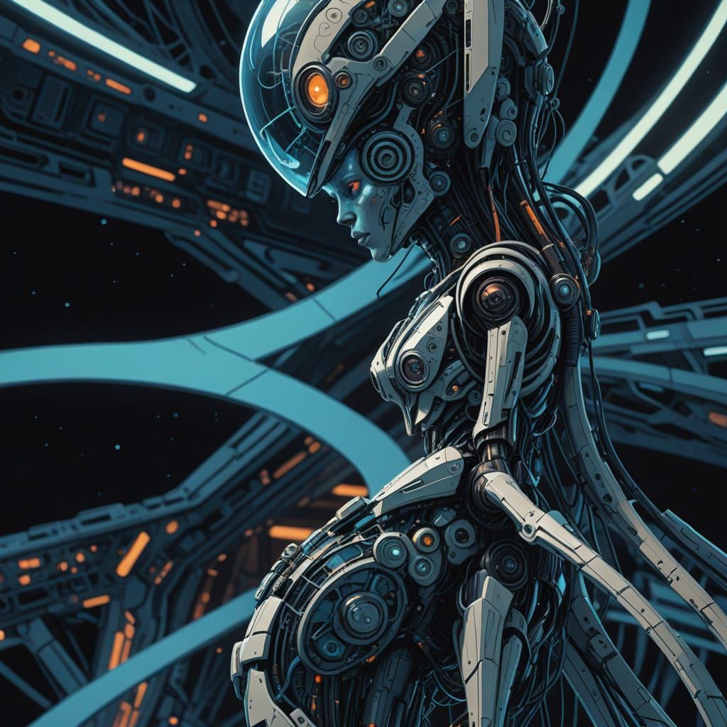 Vibrant Fractal Pattern in Abstract Vector Style