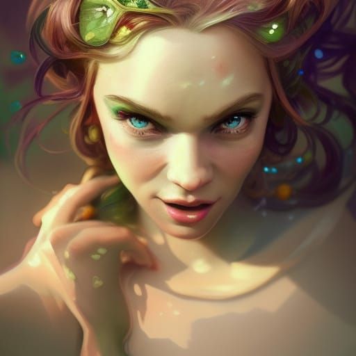 Shrek in Whimsical Fairy Wonderland, Hyperdetailed Portrait