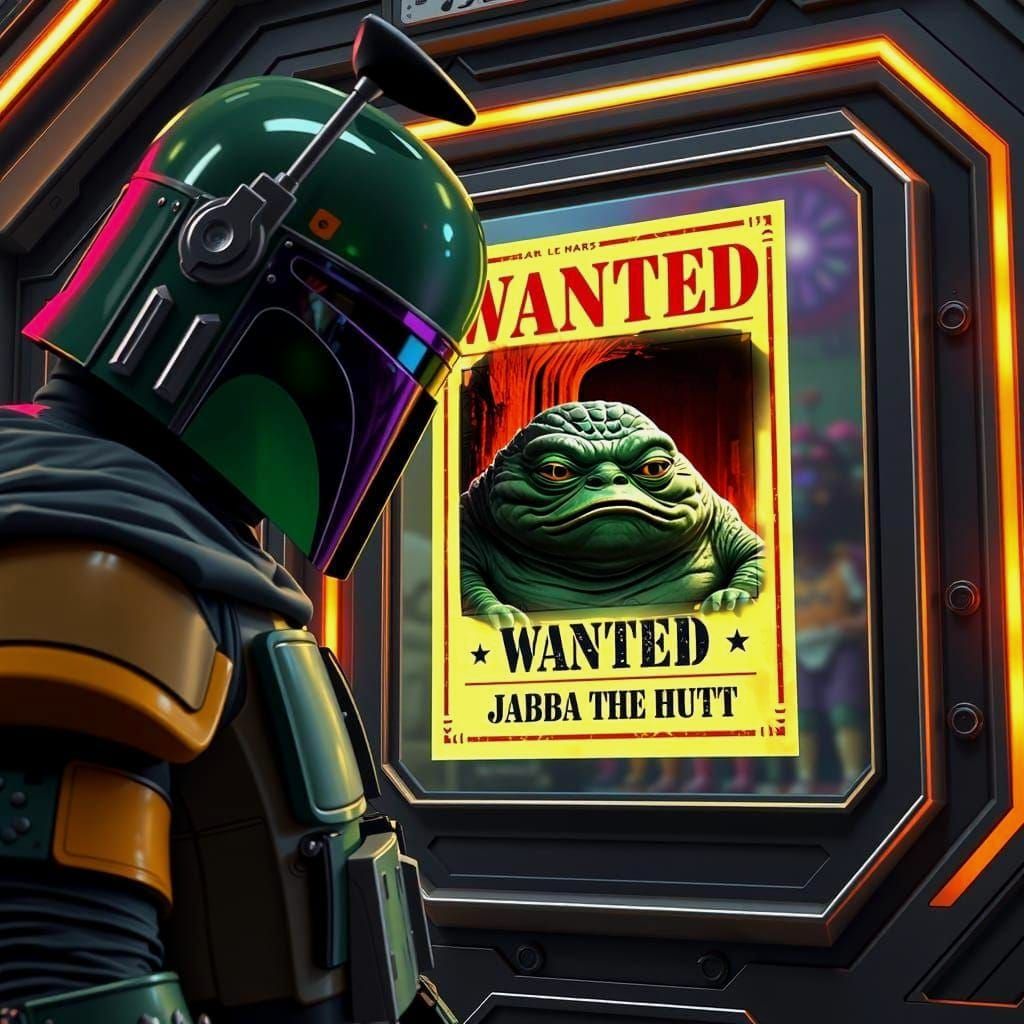 Menacing Jabba the Hutt Mug Shot in 8k