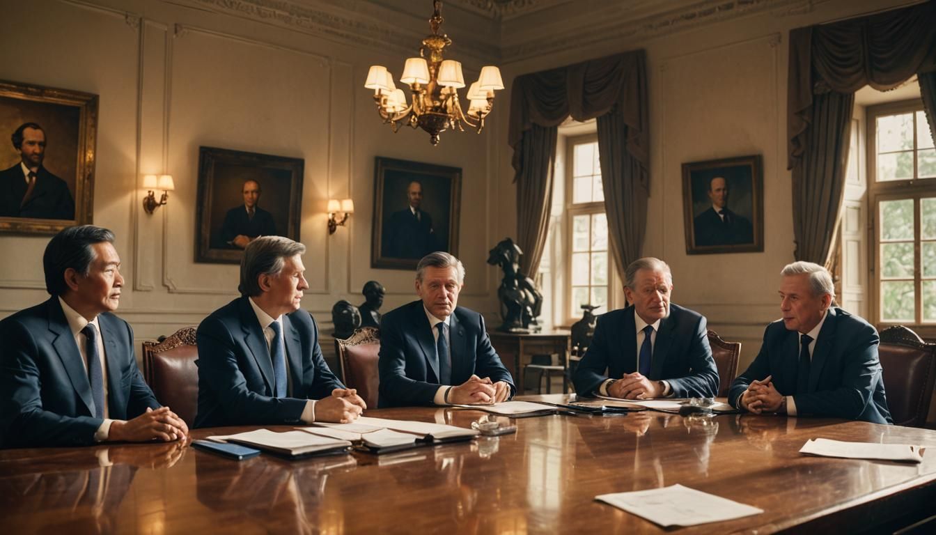 Tense Negotiations Captured in Diplomatic Photography