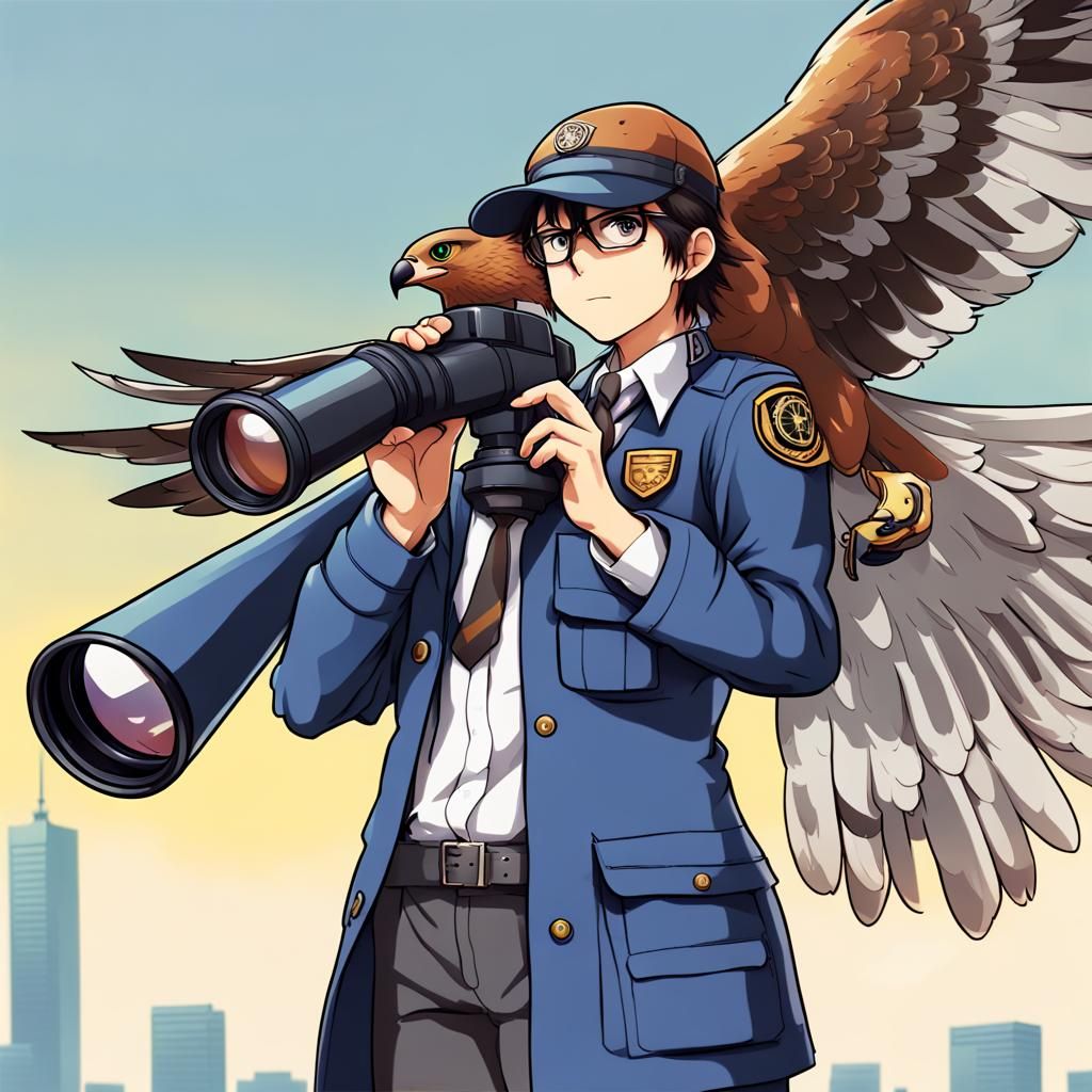 Manga-Inspired Hawk Air Traffic Controller