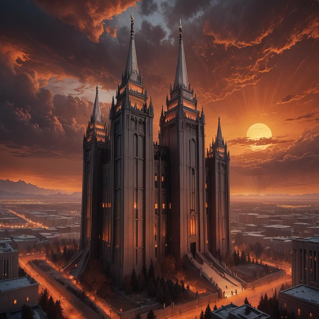 Temple Engulfed: A Dark Fantasy Digital Painting