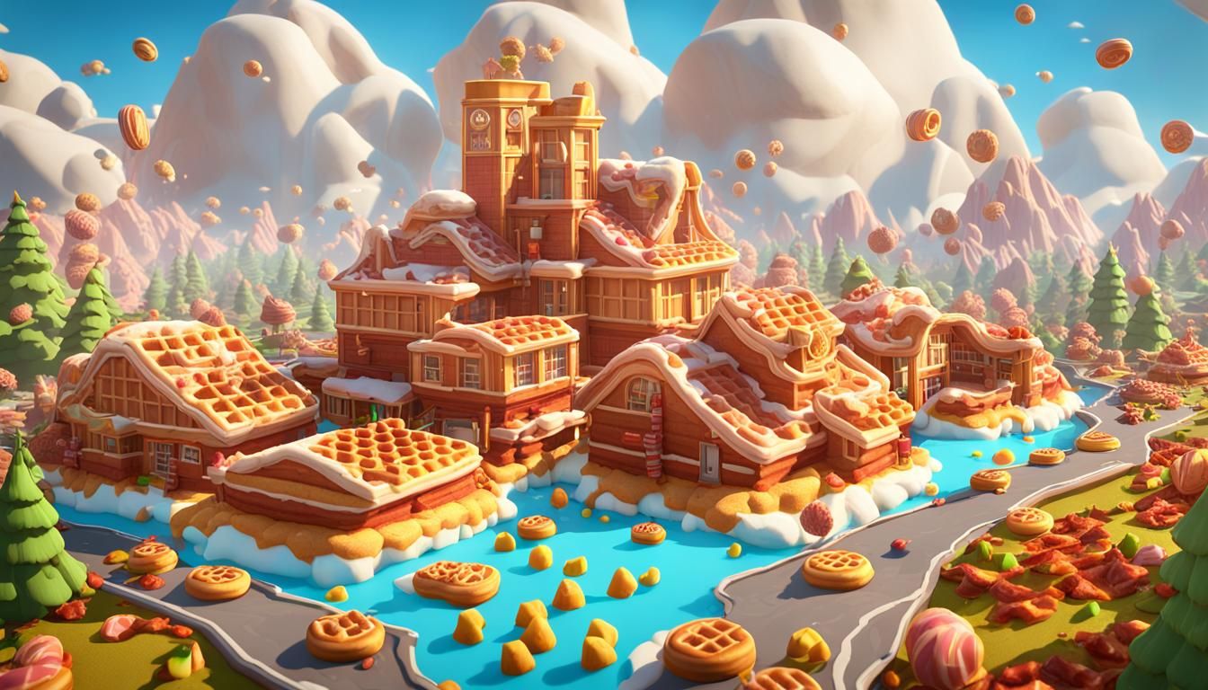 Waffle World: A Willy Wonka Inspired Foodscape